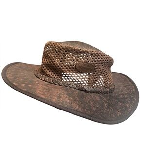 PUDNEY HATS Suede Antelope Leather Safari Hat with Mesh Sides South African Made